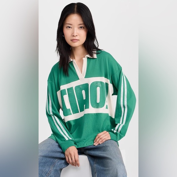 Daydreamer Green and White Rugby Shirt - Picture 11 of 11